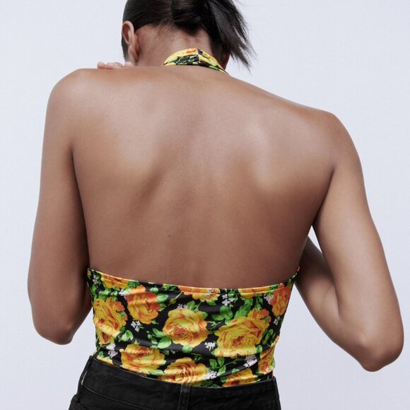 NWT Zara 70s Floral Bodysuit - Picture 4 of 12